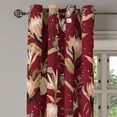 thumbnail image 3 of Ambesonne Nature Grommet Curtain, Art Butterfly Protea Flower, 50"x108", Pale Camel Maroon and Black, 3 of 5