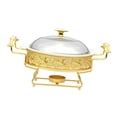 thumbnail image 3 of Abbracc Round Chafing Dish Convenient with Lid Buffet Food Warmer Practical Food Serving, 3 of 9
