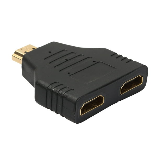 1 2 In Splitter Adapter Portable 1080P HDMI-compatible Macho a Hembra Out Protector