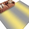 thumbnail image 2 of Yellow Grey Stripes Area Rug 6x9 FT, Non Slip Living Room Throw Carpet, Modern Minimalist Solid Gradient Washable Soft Large Floor Carpet Non-Shedding Rug for Bedroom Dining Room Play Room, 2 of 9