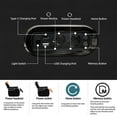 thumbnail image 5 of comfiroom Home Theater Seating Simple Style Top Grain Leather Loveseat Recliner Chair Dual Power Movie Theater Chairs Gaming Sofa Electric Headrest with Tray Table (Black, Row of 4 Loveseat Right), 5 of 9