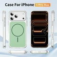 thumbnail image 3 of For iPhone 17 Pro Max Case (Compatible with MagSafe) Slim Translucent Shockproof with Anti-Fingerprint Phone Case,Green,For iPhone 17 Pro Max, 3 of 9