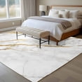 thumbnail image 5 of 5x7 Washable Area Rug, White Gold Marble Non-Slip Large Rectangle Rug for Living Room Bedroom, Abstract Marble Texture Contemporary Indoor Floor Mat for Home Decor, 5 of 9