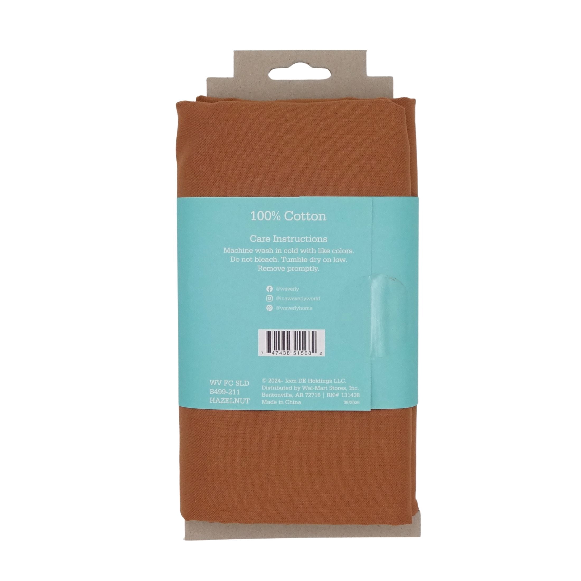 (2 pack) Waverly Inspirations Solid Sewing & Craft Fabric, 100% Cotton, Hazelnut, 2 Yard Precut, 44 in Wide