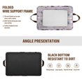 thumbnail image 6 of Yayeee Foldable Storage Basket for Shelves with Handles Waterproof Cloth Bins, Light Purple Halloween Black Cat, 6 of 7