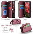 thumbnail image 2 of Case for iPhone 17 Pro, Crossbody Wallet Phone Case for iPhone 17 Pro with RFID Blocking Kickstand, Anti-Drop Wireless Charging Card Slots, PU Leather Shoulder Bag Clutch Adjustable Strap, 2 of 9