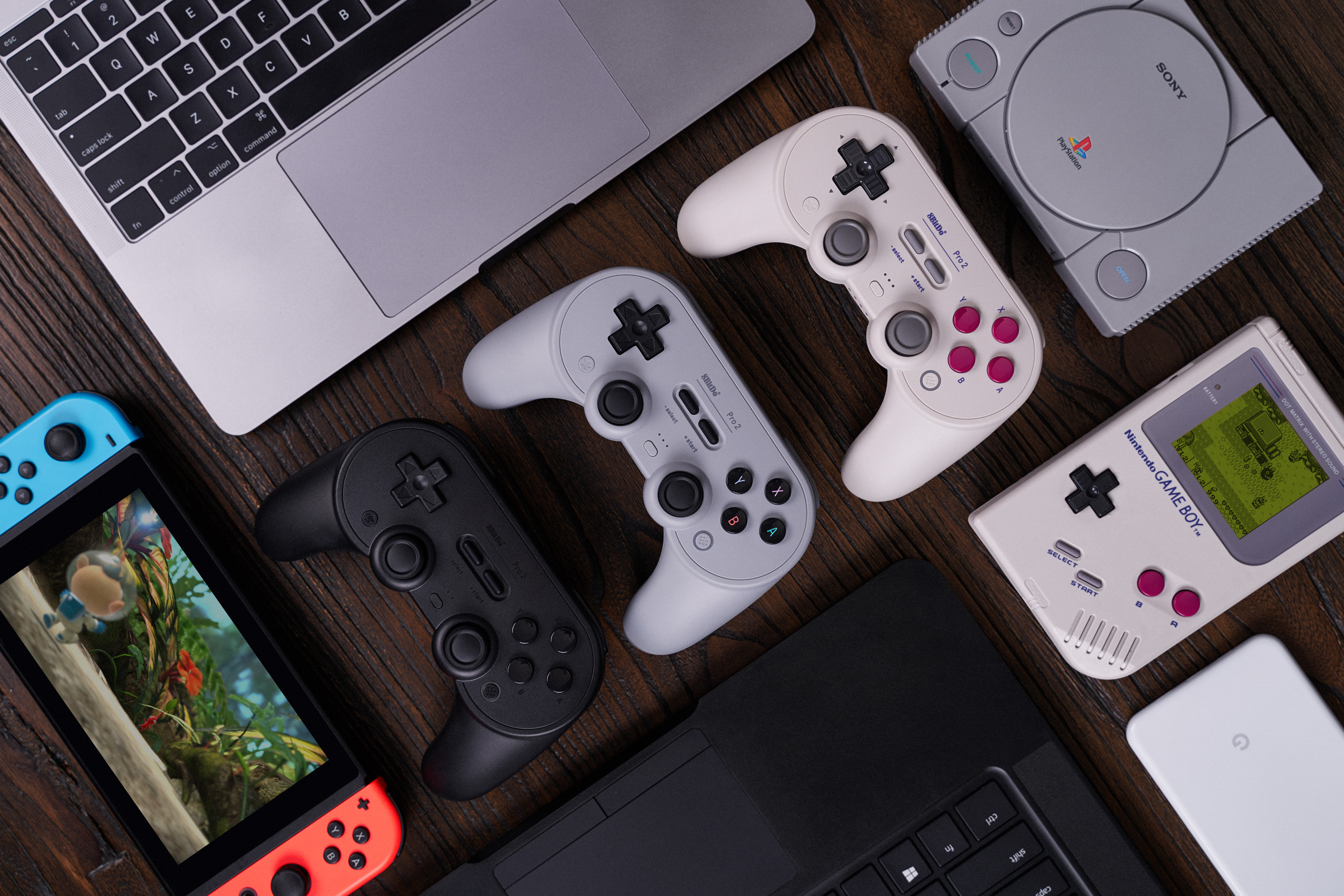 8BitDo Pro Bluetooth Controller for Switch/Switch OLED, Windows, macOS,  Android, Steam  Raspberry Pi (Gray Edition)