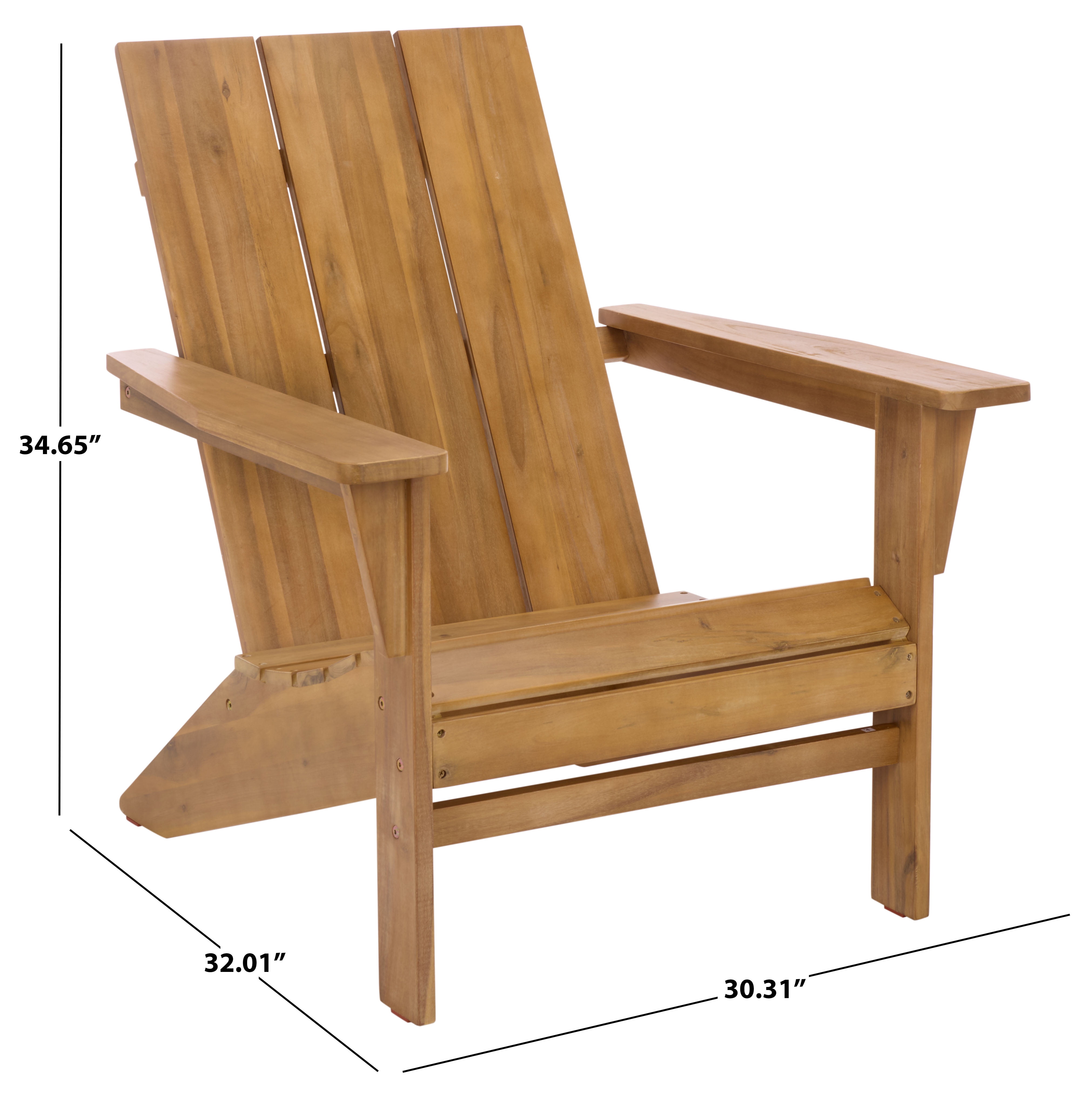 Safavieh Alton Outdoor Wood Adirondack Chair, Oak