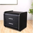 thumbnail image 5 of Greatime NL1002 Modern Vinyl Nightstand with Two Drawers, Black&White, 5 of 6