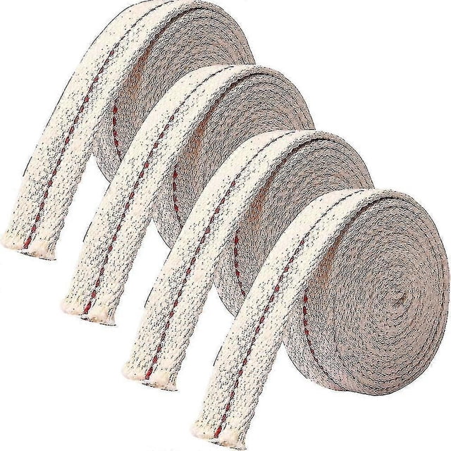 8 m / 4 rollos de mecha para lámparas de aceite, 2 m de largo y 20 mm de ancho, mecha de algodón para lámparas de aceite, mecha de repuesto para lámparas de queroseno, linternas de jardín