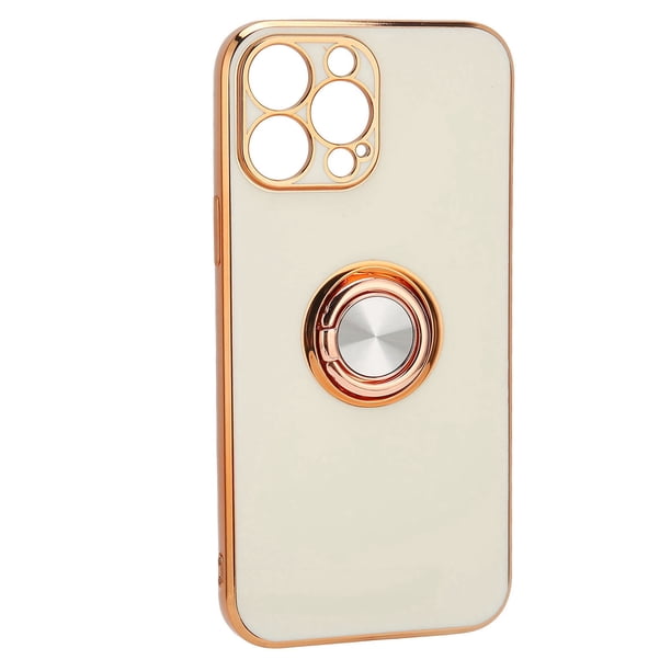 Estuche Protector Para Teléfono, Proceso De Galvanoplastia Forro De Microfibra Soporte Magnético Para Automóvil Anillo Giratorio De 360 grados Estuche Para Teléfono