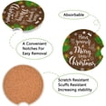 thumbnail image 2 of GZHJMY Car Coasters 2 Pcs Have Yourself A Merry Christmas Ceramic Drink Coaster for Cup Holder Cup Coasters, 2 of 6