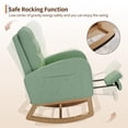 thumbnail image 3 of Rocking Chair Modern,Upholstered Glider Chair for Nursery,Comfy Armchair with Side Pocket for Living Room, 3 of 8