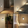 thumbnail image 6 of VST Motion Sensor Step Night Light, Rechargeable Battery Powered Led Light with Magnetic Suck Installation for Bedroom Hallway Stair Nursery Kids Room (2.68 inch 3000K 6Pack Black), 6 of 7
