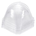 thumbnail image 1 of Uxcell 10cm x 10cm Jardín Cloche Dome Cuadrado Plástico Humedad Protector de Planta Cubierta Clara 5 Paquete, 1 of 1