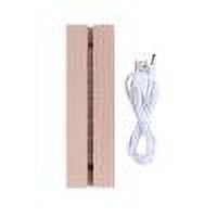 Base De La Lámpara Led Rectángulo de madera LED Base Touch 400mAh Base de luz LED recargable USB (B)
