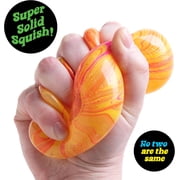 Schylling NeeDoh Nice Cube Swirl - Sensory Toy with a Super Solid Squish - Unique, Swirling Color Blend - Ages 3 and Up - Orange; One Cube Per Pack