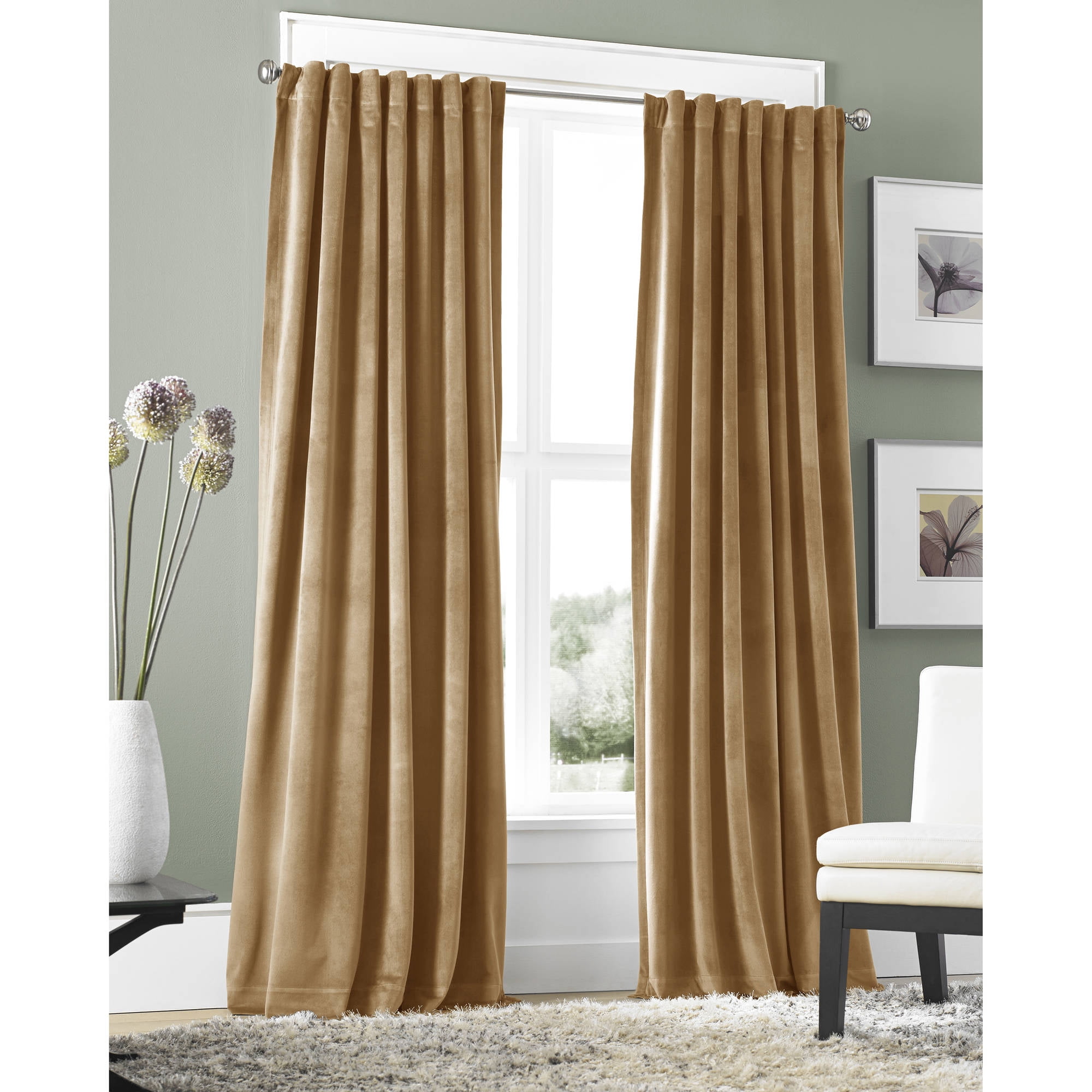 Springmaid Velvet Back Tab Window Panel Walmart Com