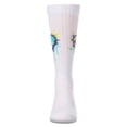 thumbnail image 2 of MeMoi Girls Colorful "Splatter Heart" Ribbed Cotton-Blend Knee High Sock - Girls - Female, 2, White, 2 of 3