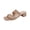 Rose Gold, variant on Clearence Women’s Stirrup Strap Square-Toe Heeled Slides Summer Sandals with Thick Non-Slip Sole Arch Support Lightweight Cushioning Outdoor Casual Comfortable Walking Shoes