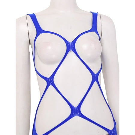 

MSemis Womens Lingerie Fishnet Body Stocking Stretchy Bodysuit