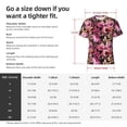 thumbnail image 4 of Bixox Men's Rose Flowers Printed Short Sleeve Skinny Athletic T-Shirt, 4 of 6