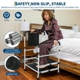 thumbnail image 2 of Step Stool with Handle and Non Skid Rubber Platform, Bed Rails with Adjustable Height Bed Safety Step, Support Up to 450 Lbs, Dual Handles, Handicap Steps for Elderly, 2 of 15