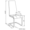 thumbnail image 4 of Montclair Upholstered Dining Side Chair Grey (Set of 4), 4 of 14