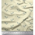 thumbnail image 1 of Soimoi Yellow Rayon Fabric Artistic Bud Floral Printed Craft Fabric by the Yard 42 Inch Wide, 1 of 3