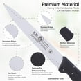 thumbnail image 3 of ICEL 4 Inch Paring Knife, Serrated Edge, High Carbon German Stainless Steel razor Sharp Blade, Red Handle, 3 of 7