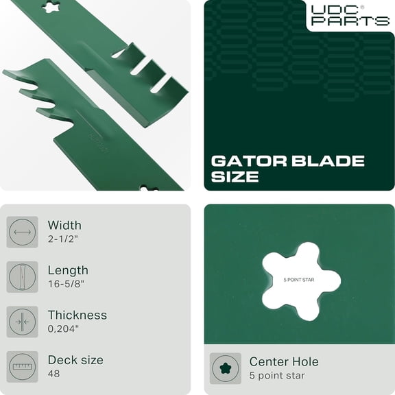 UDC Parts 532173921 Lawn Mower Blades for Husqvarna 48 Inch 173921 YTH2348 GTH2548 YTH2148 2748GLS YTH2448 YTH2748 YTH1848XP 532 17 39-21 Poulan Pro PB20VA48 575938301/3 Pack Mulching