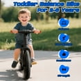 thumbnail image 4 of JoyStone 14 Inch Balance Bike for Kids, Toddler Balance Bike with Air Rubber Tires, Adjustable Seat, Lightweight No Pedal Training Bicycle, Gift Bike for 2-6 Boys Girls, Black, 4 of 11
