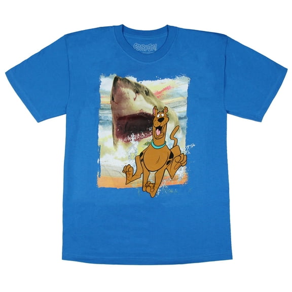 Scooby-Doo Boys' Shark Chasing Scooby Print Design T-Shirt