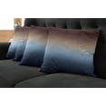 thumbnail image 2 of Ambesonne Ombre Throw Pillow Cover 4 Pack, Gradual Color Change Modern, 18", Blue and Brown, 2 of 6