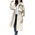 thumbnail image 2 of Amzcrzy Women Rain Jacket Waterproof Long Rain Coats Hooded Windbreaker Lightweight Raincoats Travel Hooded Trench Coats S-2XL, 2 of 4