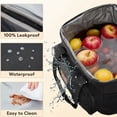 thumbnail image 3 of Norcho Large Insulated Lunch Bag Cooler Tote for Adults, Soft Lunch Box for Men and Women, 24-Can (16L), Black, 3 of 5