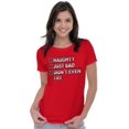 thumbnail image 3 of Christmas List Naughty Bad Didn't Try Womens Fitted Plus Size Graphic Tee Brisco Brands 2X, 3 of 5