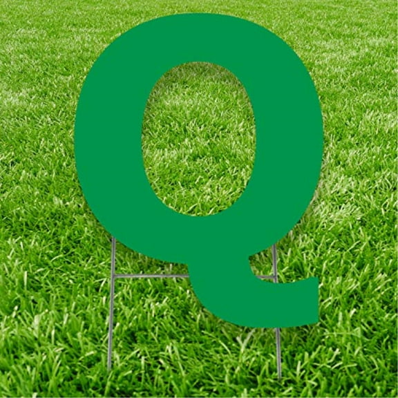 Green Letter Q 20 inches tall