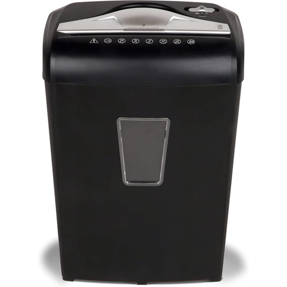 High-Security 8-Sheet Micro-Cut Paper Credit Card Shredder Black