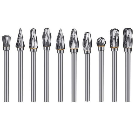 

10PC 3mm Shank 6mm Coarse Teeth Tungsten Carbide Rotary File Burr Milling Cutter