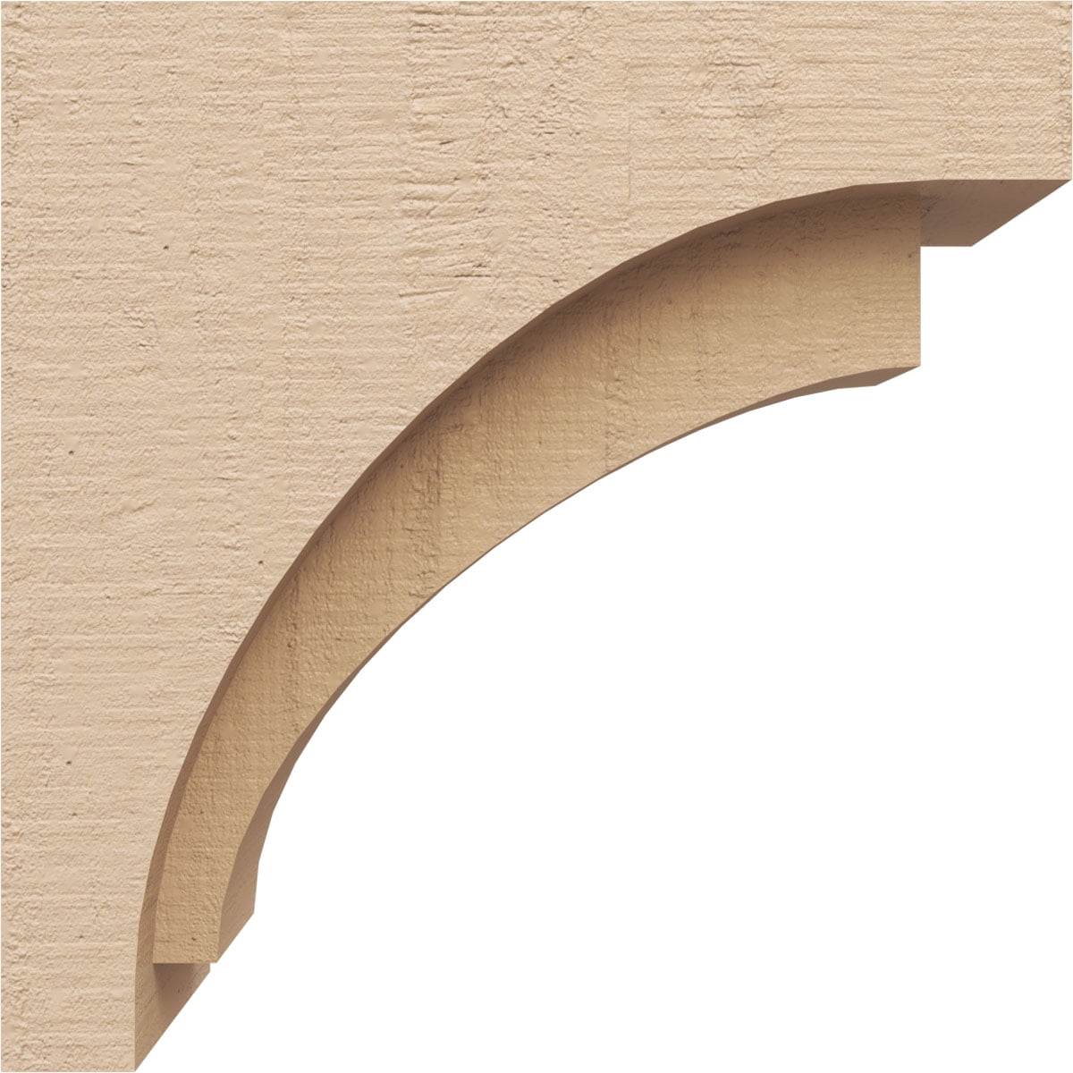 5"W x 10"D x 10"H Classic Rivera Rough Cedar Woodgrain TimberThane Corbel, Primed Tan