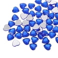 thumbnail image 1 of 60 Pcs Rhinestone de Corazón Acrílico 12mm Stickers de Gemas de Plástico para Manualidades, Azul Oscuro, 1 of 7