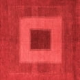 thumbnail image 1 of Ahgly Company Indoor Square Abstract Red Modern Area Rugs, 7' Square, 1 of 4