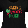 thumbnail image 4 of Inktastic Christmas Baking Spirits Bright with Green Oven Mit Women's Plus Size T-Shirt, 4 of 5