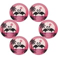 thumbnail image 3 of Coolnut Flamingos at Sunset Round Placemats Washable Placemats Non-Slip Heat-Resistant Table Place Mats for Dining Kitchen Holiday Party Table 15.4"-4PCS Home Decor, 3 of 7