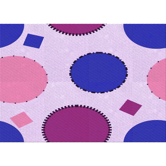Ahgly Company Indoor Rectangle Patterned Blossom Pink Area Rugs, 2' x 3'