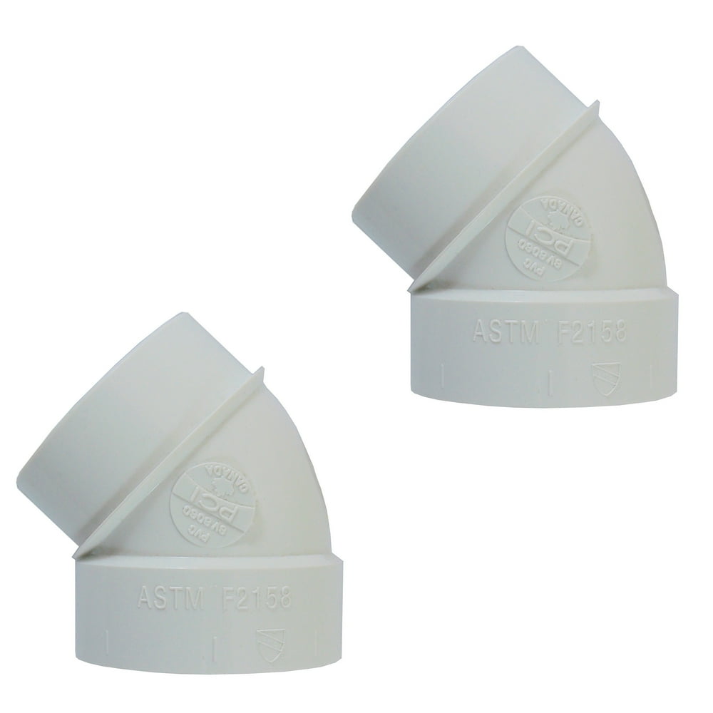 Central Vacuum 45 Degree Street/Spigot Elbow Built in Vacuum Pipe