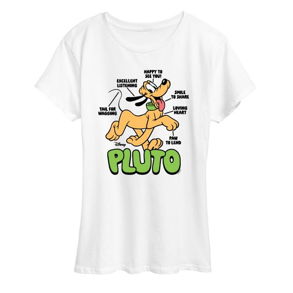 Disney - Pluto Diagram - Women's Short Sleeve Graphic T-Shirt