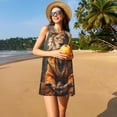 thumbnail image 3 of Disketp Jungle Meditating Lion para Vestido sin Mangas para Mujeres, Vestidos de Verano para Mujeres, Casual y Holgado para la Playa, 3 of 7