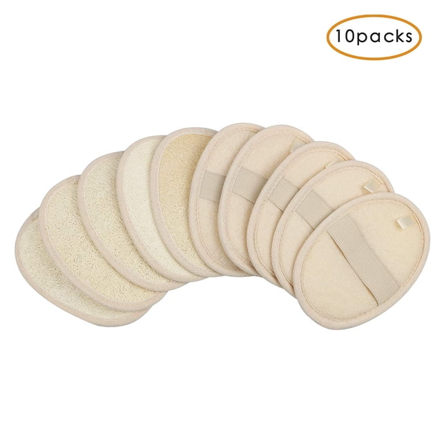 herramientas de limpieza 10 Packs Exfoliating Loofah Sponge Pads Ormromra WMZL-397